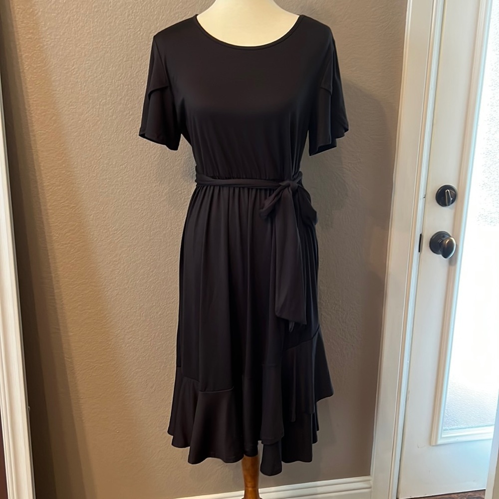 Levaca black dress LARGE NWT